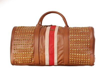 Sahara Forge Gold Studded Leather Weekender Tool Bag