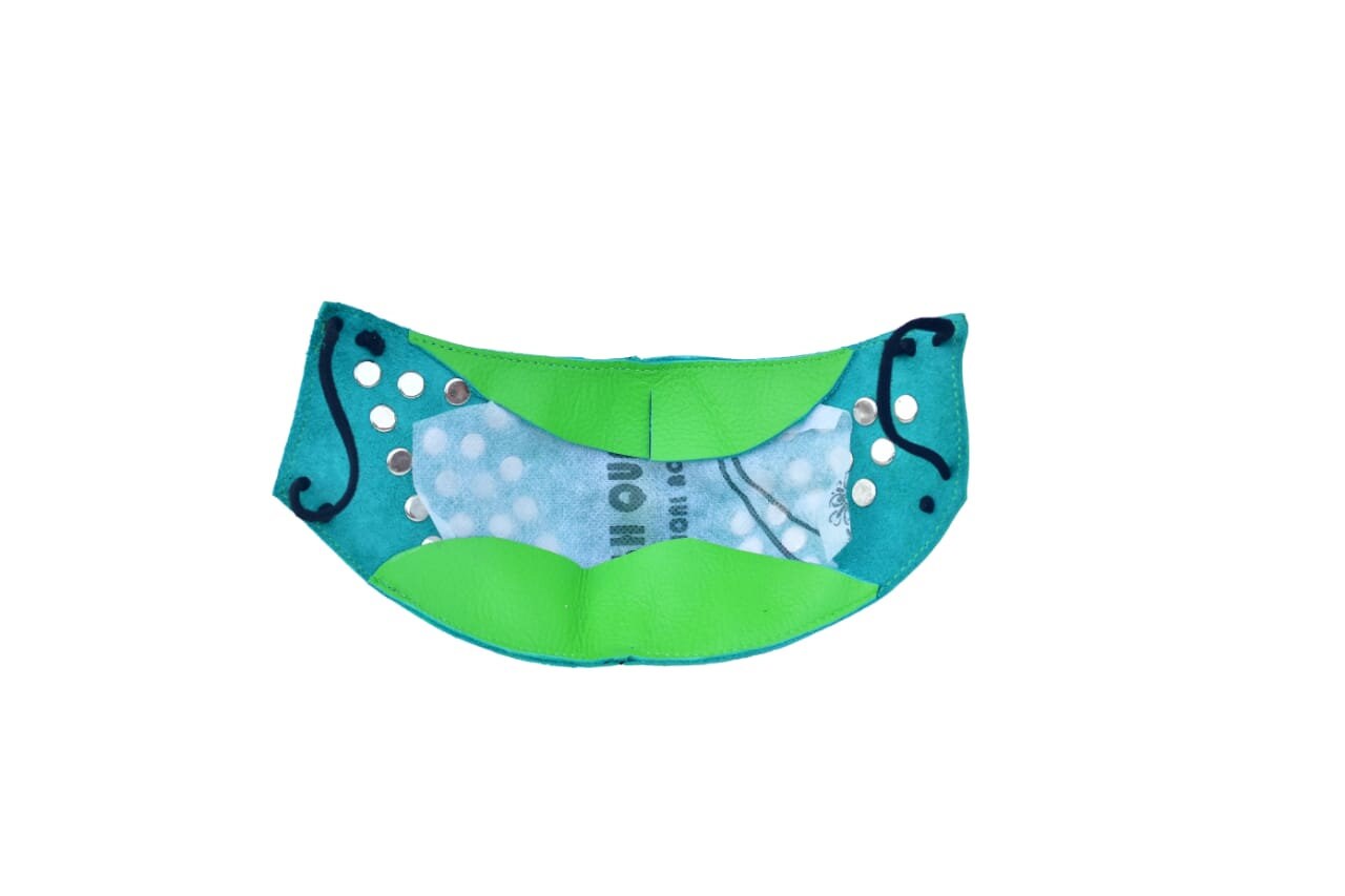 Verdant Rivet Steampunk Studded Leather Face Mask
