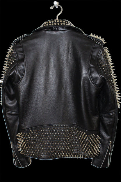 Iron Spine Spiked Leather Brando Jacket