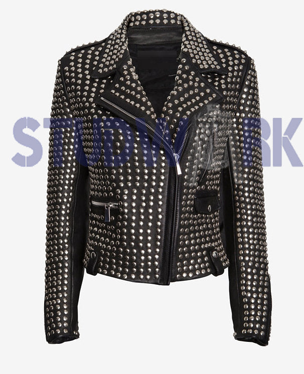 Full Heavy Metal Silver Punk Jacket