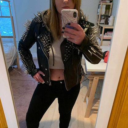 Hippie Dominion Spiked Leather Jacket