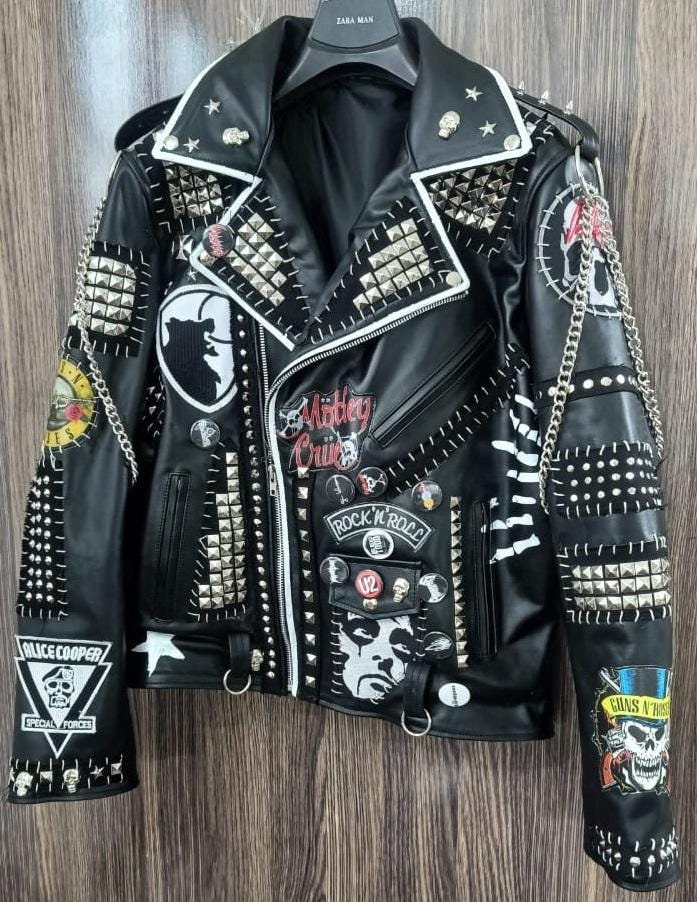 Patches Studded Fashion Jacket