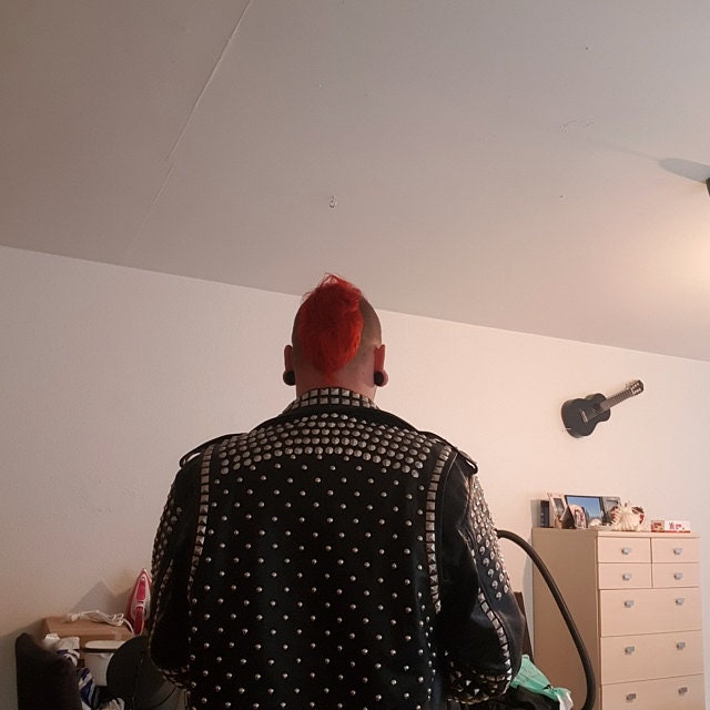 Gothic Biker Leather Jacket