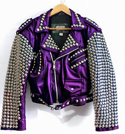 Violet Vixen Purple Leather Jacket