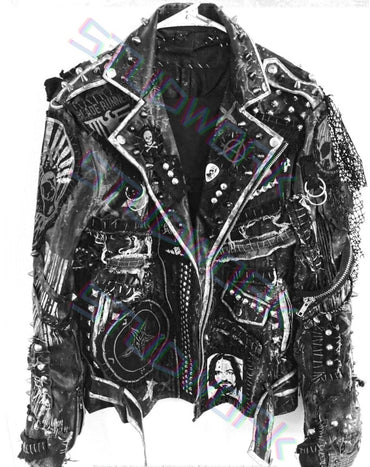 Steampunk Gothic Patch Leather Jacket