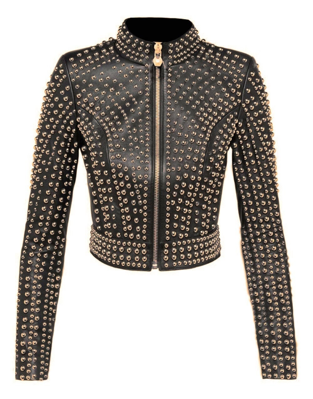 Black Studded Leather Jacket
