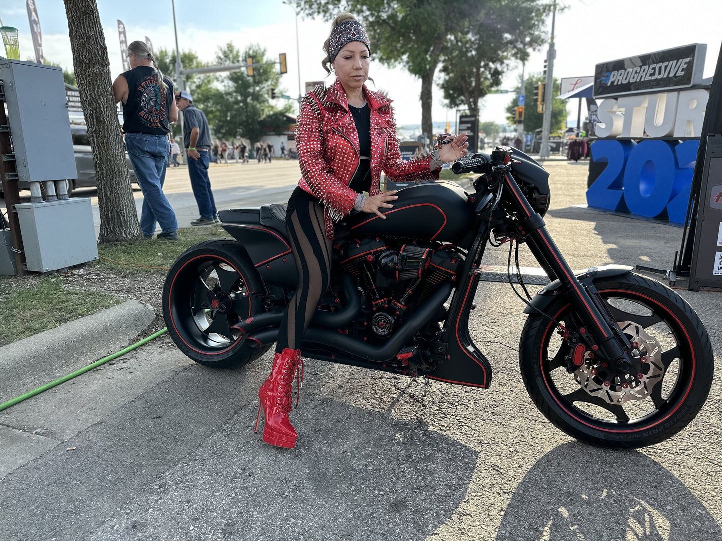 Iron Widow Riveted Steampunk Metal Spiked Leather Jacket
