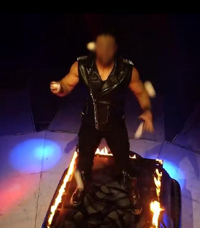 Sleeveless Spiked Black Leather Vest