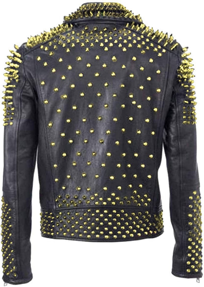 Gothic Rock Spiked Leather Jacket
