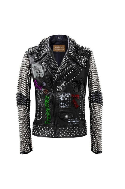 Iron Covenant Steampunk Studded Gothic Leather Jacket