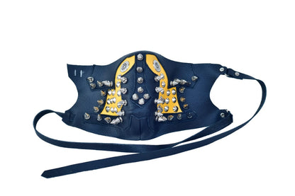 Black & Yellow Steampunk Leather Mask
