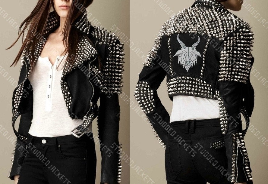 Black Spiked Brando Leather Jacket