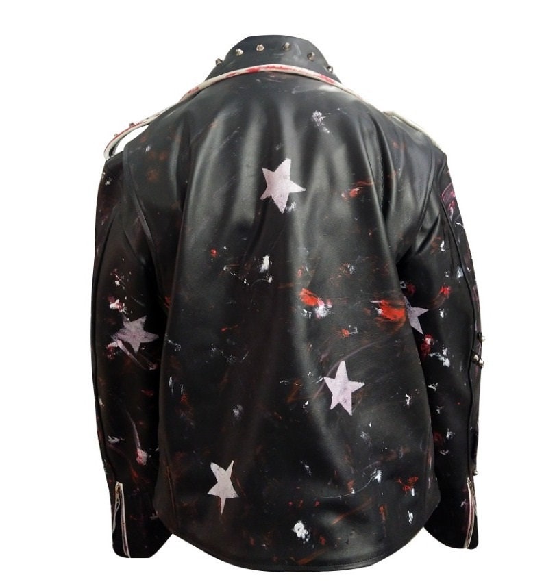 Obsidian Epaulet Brando Spiked Leather Jacket