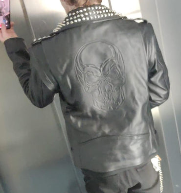 Black Sleeveless Skull Vest