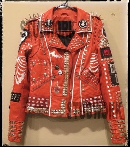 Graveflare Revenant Spiked Leather Jacket
