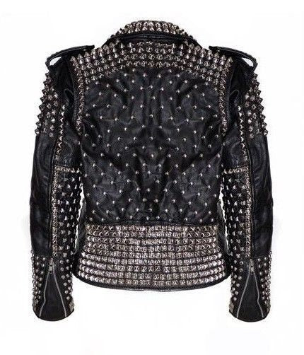Gothic Biker Leather Jacket