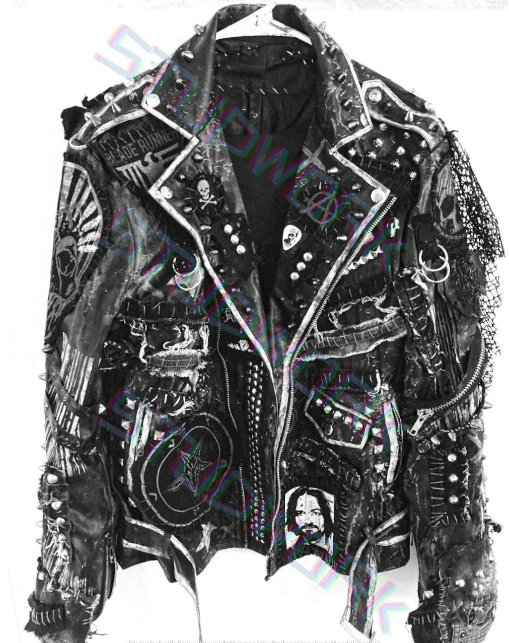 Steampunk Gothic Patch Leather Jacket