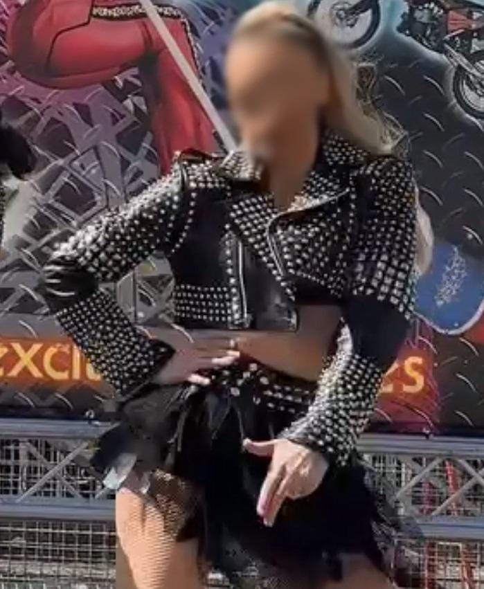 Cropped Studded Black Leather Jacket