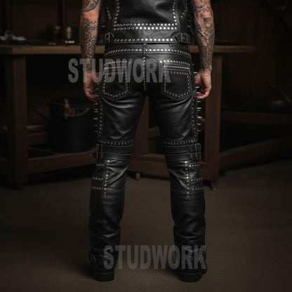 Ironbound Dominion Studded Leather Pants