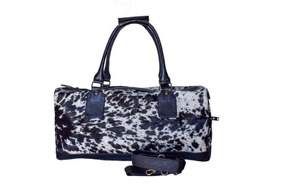 Sable Nomad Hair-On Leather Weekender Travel Bag