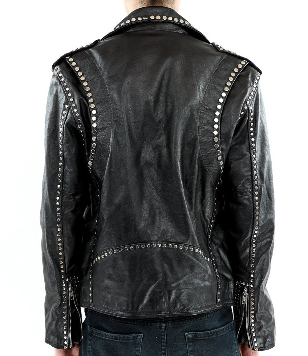 Black Punk Leather Jacket