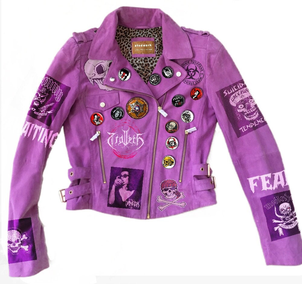 Purple Suede Patchwork Jacket