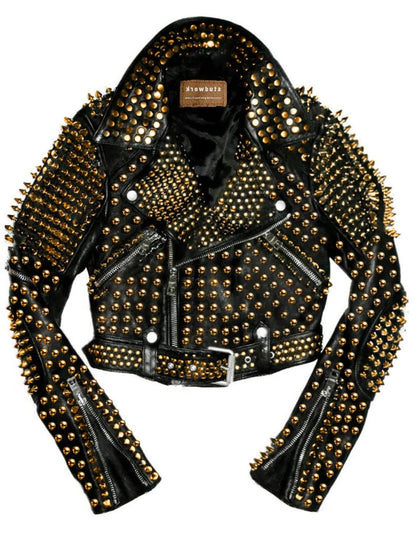 Women's Golden Biker Jacket