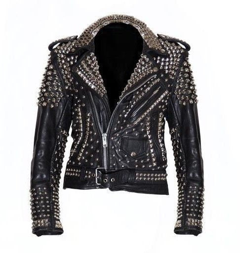 Gothic Biker Leather Jacket