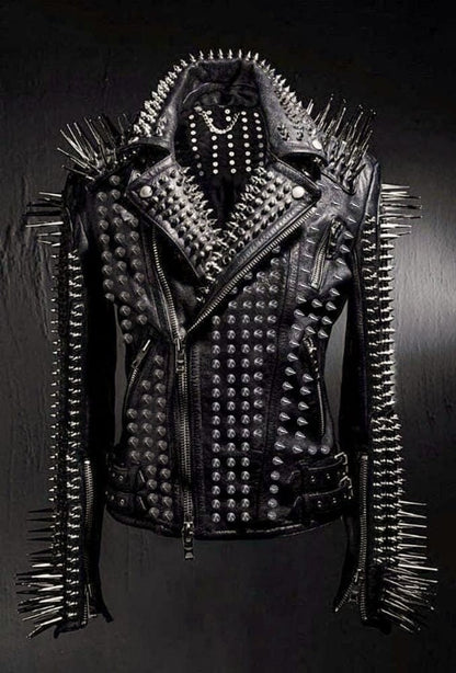 Steampunk Spiked Leather Jacket