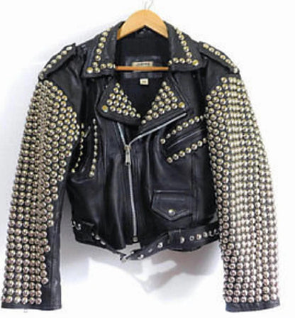 Onyx Dominion Spiked Leather Brando Jacket