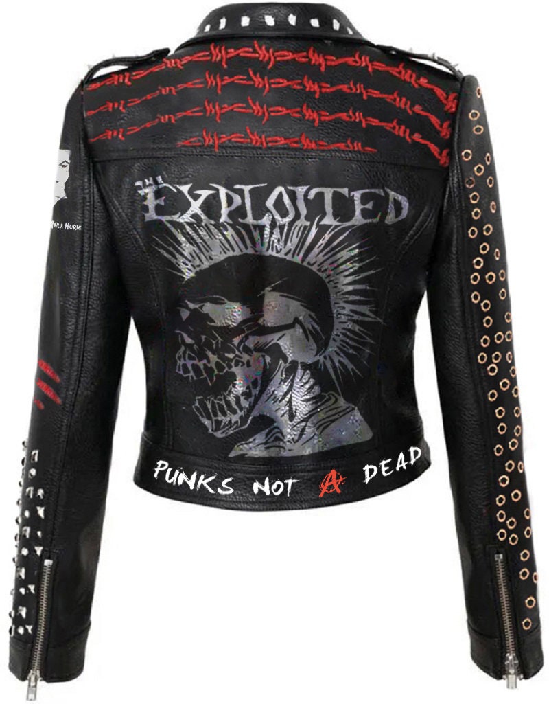 Gothic Punk Patchwork Leather Jacket