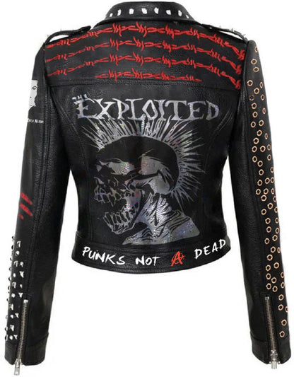 Gothic Punk Patchwork Leather Jacket
