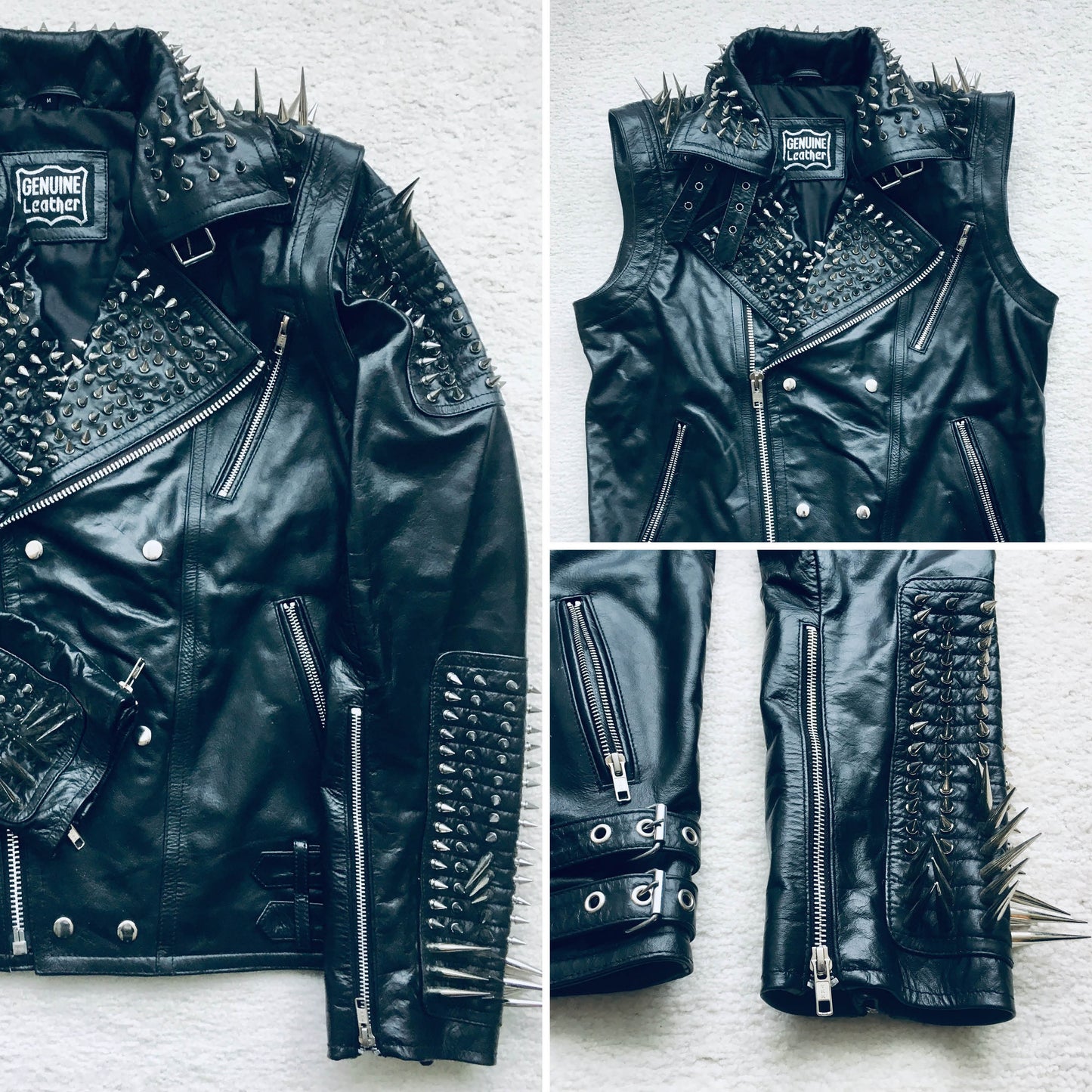 Nightfall Reclaimer Convertible Spiked Leather Vest