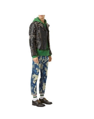 Iron Relic Antique Studded Biker Leather Jacket