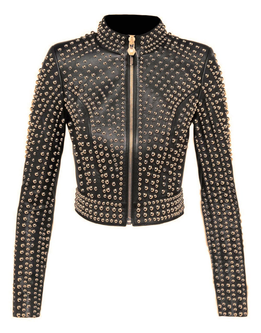 Black Studded Leather Jacket