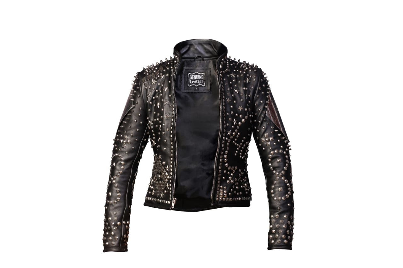 Women Rockers Punk Studded Jacket