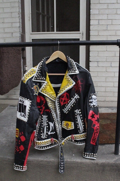 Motorbike Silver Studded Punk Jacket