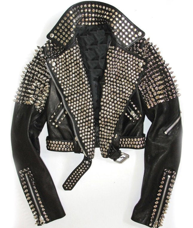 Punk Style Studded Biker Jacket