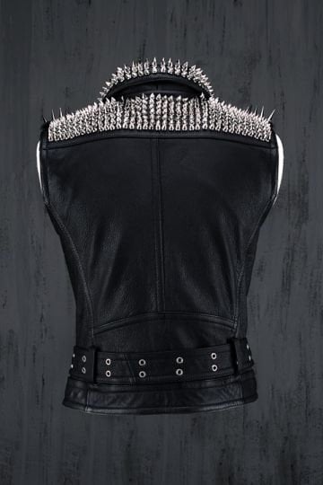 Midnight Nomad Steampunk Studded Leather Vest
