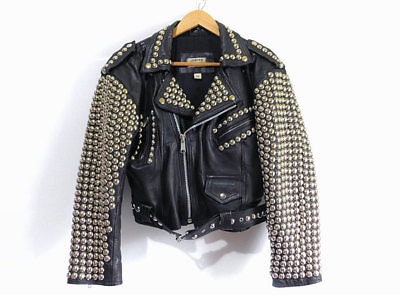 Brando Punk Silver Spiked Jacket