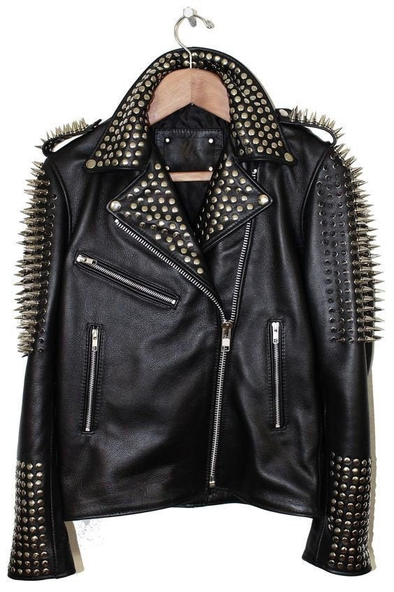 Dominant Spiked Leather Biker Jacket