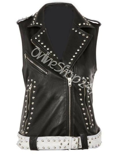 Studded Leather Brando Vest