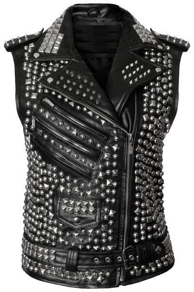 Leather Studded Vest