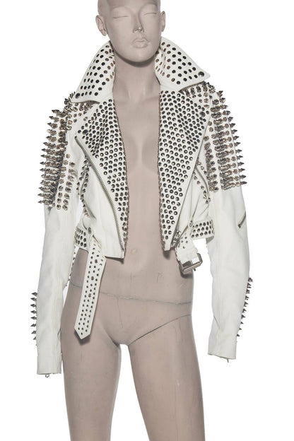 White Riot Long Spike Brando Jacket