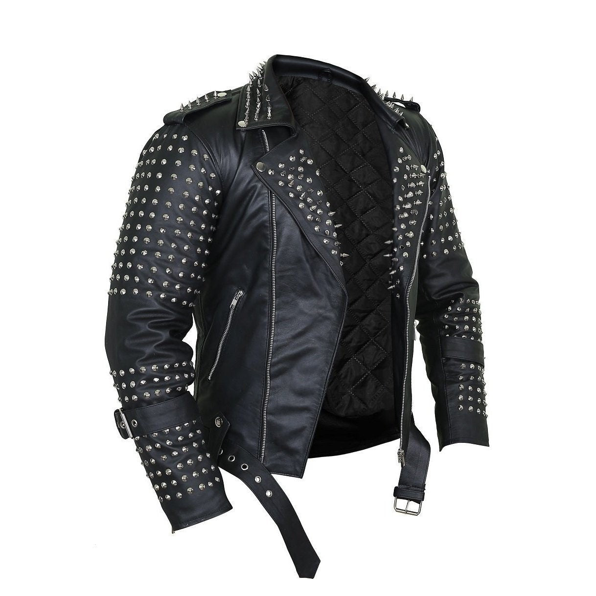 Silver Studded Men Jacket