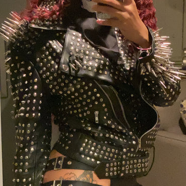 Punk Rock Spiked Leather Jacket