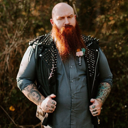 Midnight Nomad Steampunk Studded Leather Vest