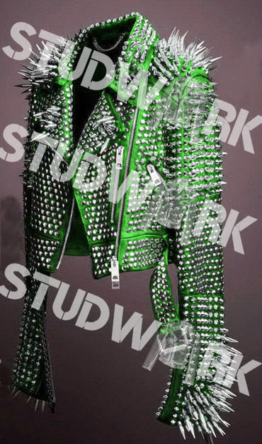 Green Studded Jacket