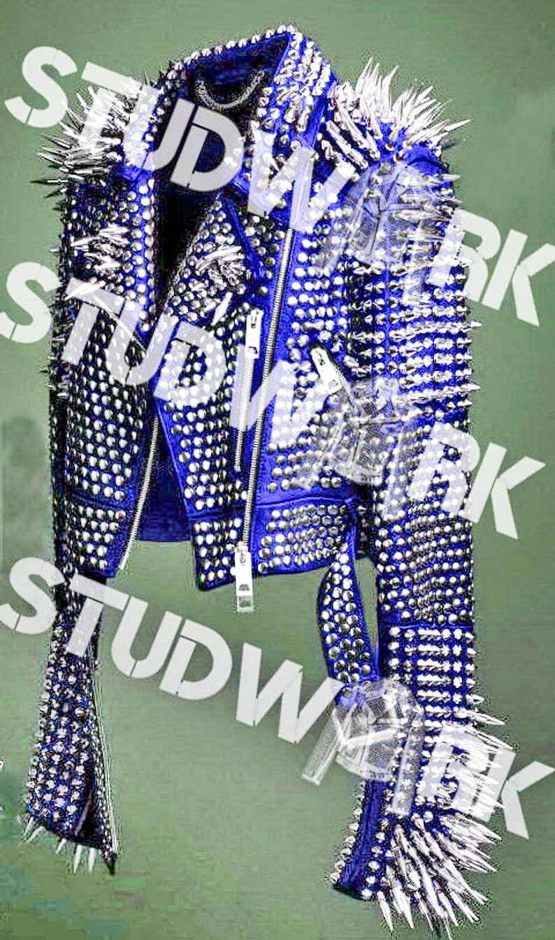 Valkyrie Spike Rocker Leather Studded Jacket
