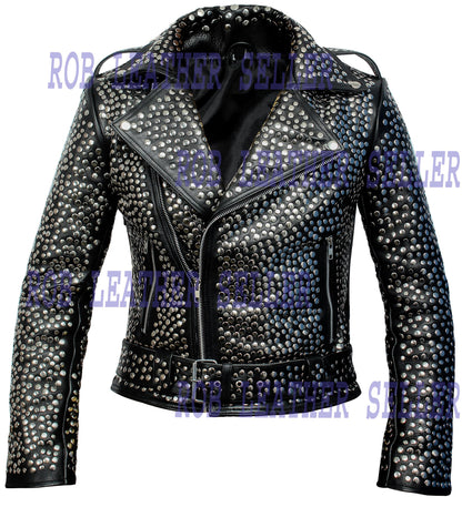 Moto Black Brando Belted Leather Jacket